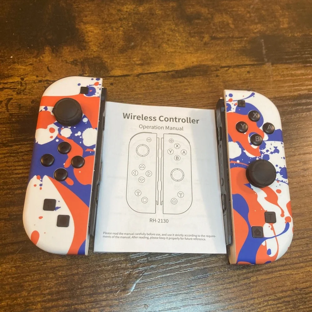 Wireless Joypad Controller for Nintendo Switch OLED Lite RH-2130 Splatter Paint